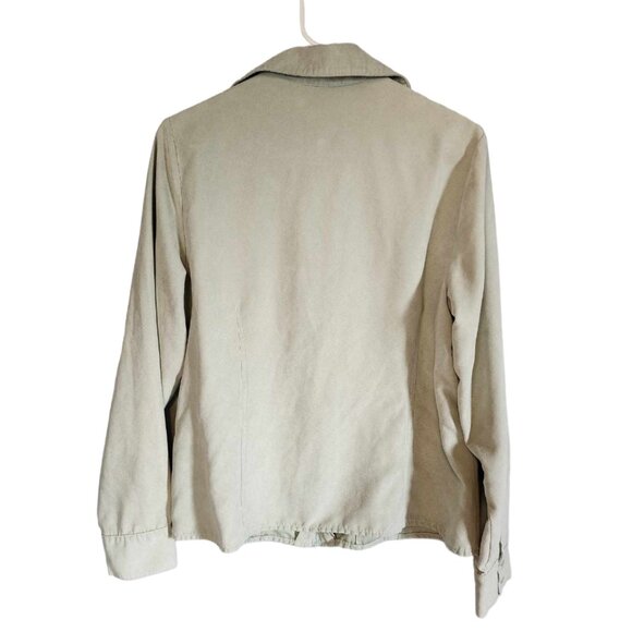 Sonoma Sea Foam Green Suede like Zippered Jacket - Picture 2 of 5